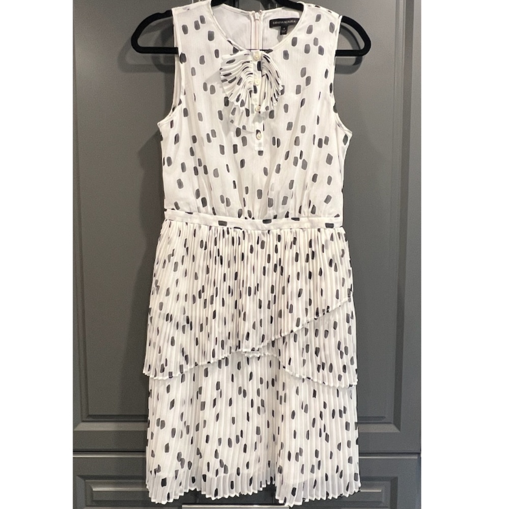Black & White Polka Dot Chiffon Dress
